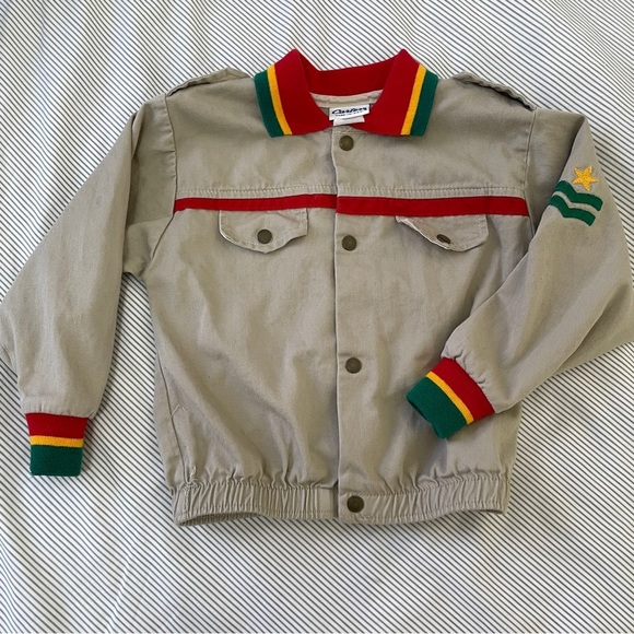 CARTERS VTG Toddler 3T/4T Bomber Style Jacket Button Up - Picture 1 of 6
